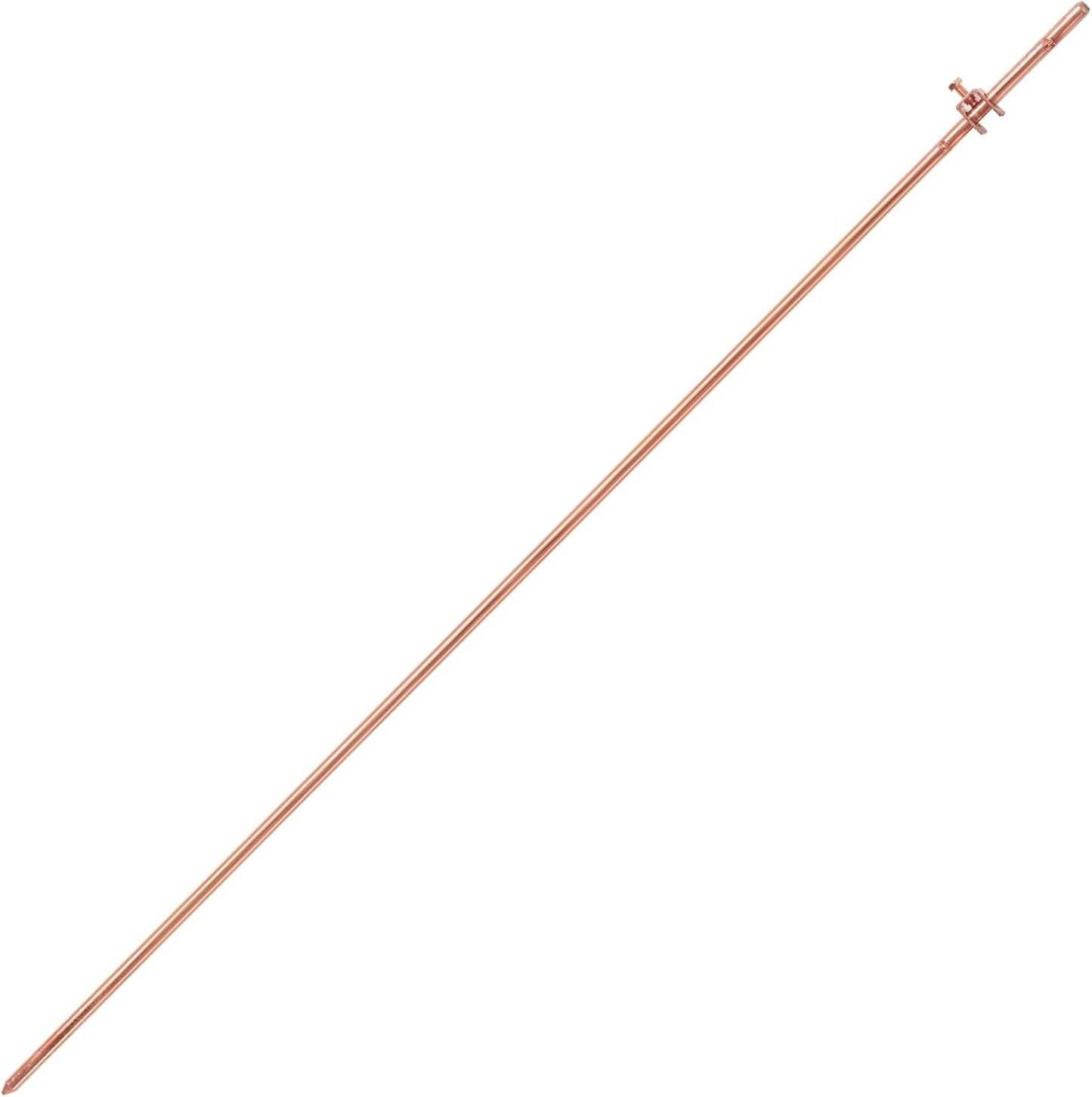 Varilla tierra cobre 3/8x4pulg abrazadera alambre