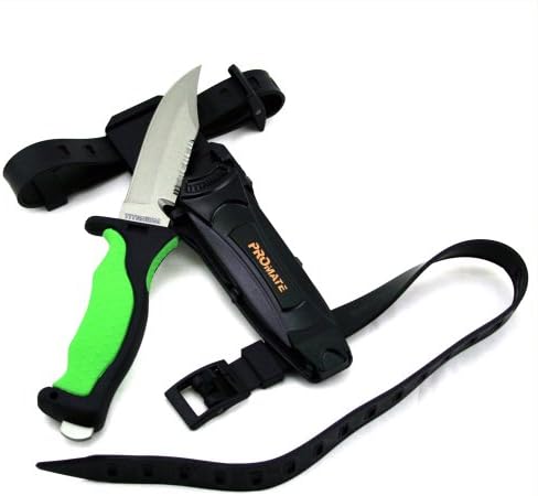 Cuchillo de buceo titanio con funda y correas