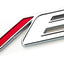 Emblema V6 2017-21 rojo plateado