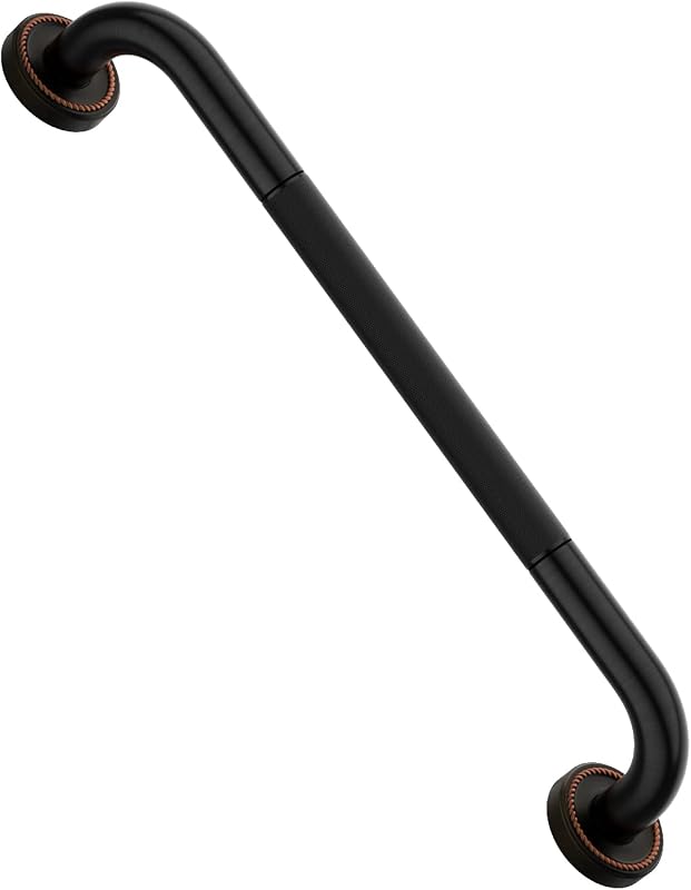 Barra agarre ducha bronce 20" antiderrap negro aceitado