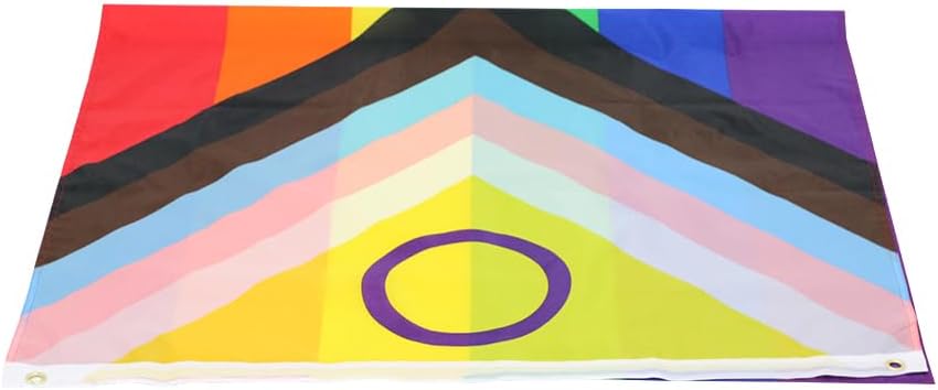 Bandera Orgullo Intersexual 3x5ft Arco Iris