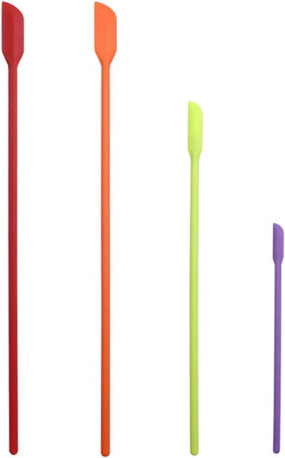 4 Pzas Espátula Silicona para Maquillaje y Botellas Cosméticos