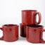Set 4 Tazas Cerámica Fogata 15oz Borgoña
