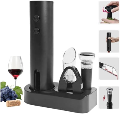 Abridor de vino eléctrico 4 en 1 con cortador y vertedor