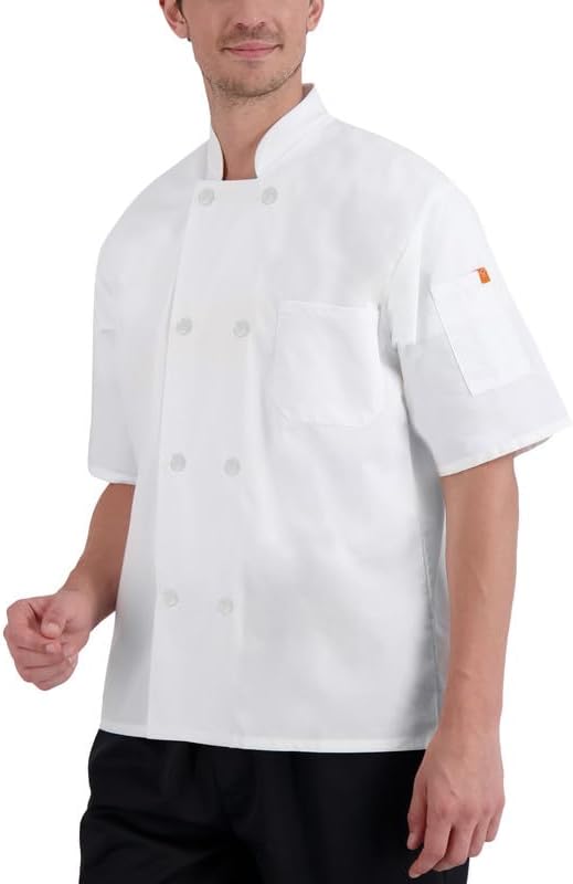 Abrigo Chef Hombre de Algodón con Capucha y Bolsillos