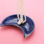 Bandeja joyería forma luna para anillos azul mujer