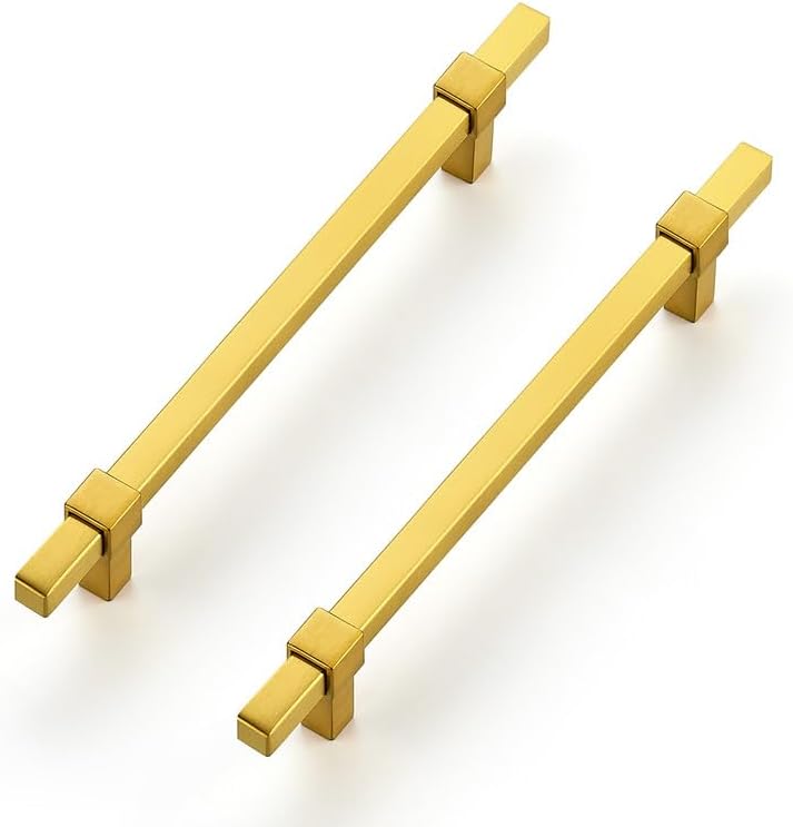 25 Tiradores Dorados para Gabinetes 6-1/4" Centro a Centro
