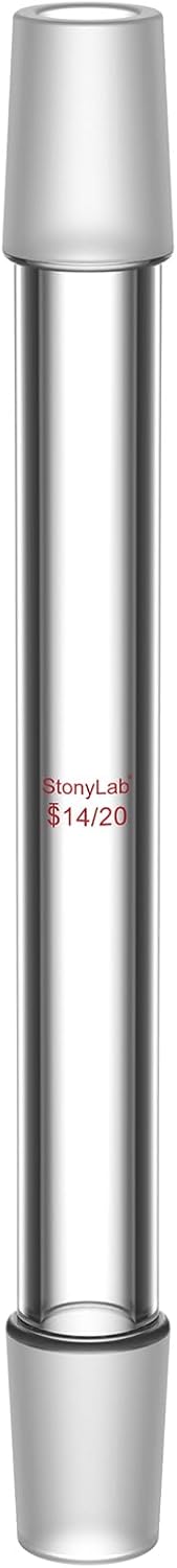 Adaptador vidrio borosilicato 3.543pulg 14/20 laboratorio