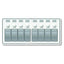 Disyuntor 12V DC 8 Posiciones Panel Blanco