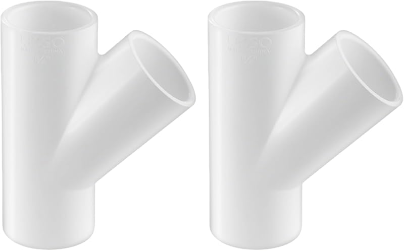 2 Pzas Accesorios PVC 2pulg Invernadero Sch40 Blanco