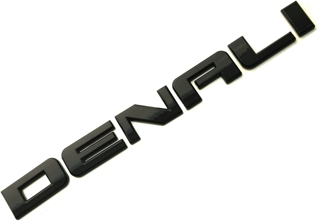 3 Emblemas Denali Repuesto GM Yukon 07-16 Negro Brillante