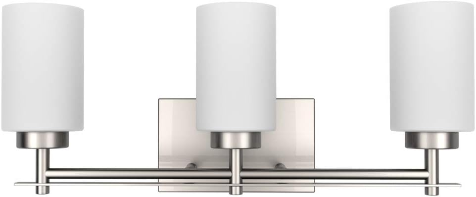 Lámpara tocador baño níquel cepillado 3 luces