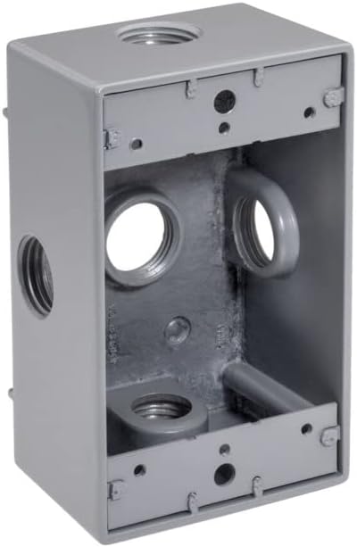Caja eléctrica 5 agujeros resistente intemperie 1/2