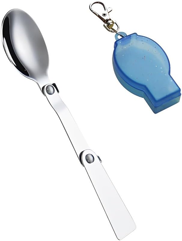 Cuchara plegable con asa larga termo para acampar y picnic