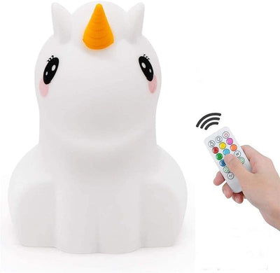 Luz nocturna unicornio LED suave 9 colores