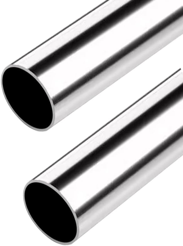 2 Tubos Acero Inox 1pulg 16pulg Largo Metal Redondo