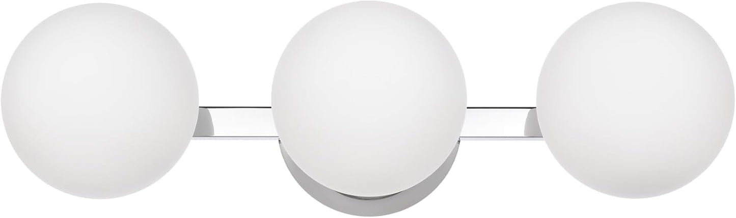 Lámpara tocador baño 3 luces cromada para pared