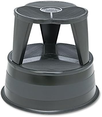 Taburete acero 2 pasos 300lb color negro