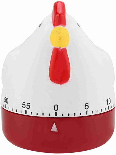 Temporizador mecánico de cocina de 60 minutos con alarma fuerte y diseño de pollo