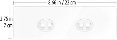 4 Pzas tiras adhesivas transparentes para ducha inox