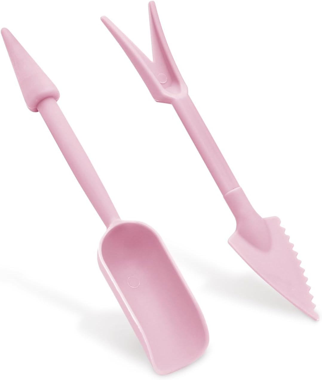 Juego 2 Pzas herramientas trasplante suculentas plástico rosa