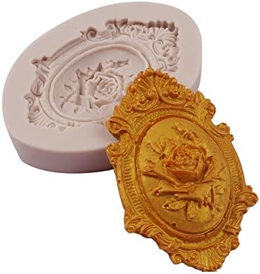Marco fotos rosa retro moldes silicona fondant galletas jabón