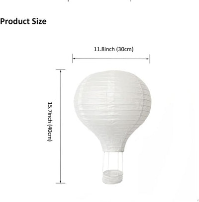8 Linternas papel con globos 12pulg fiesta