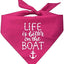 Bandana triángulo ajustable algodón 100 rosa intenso