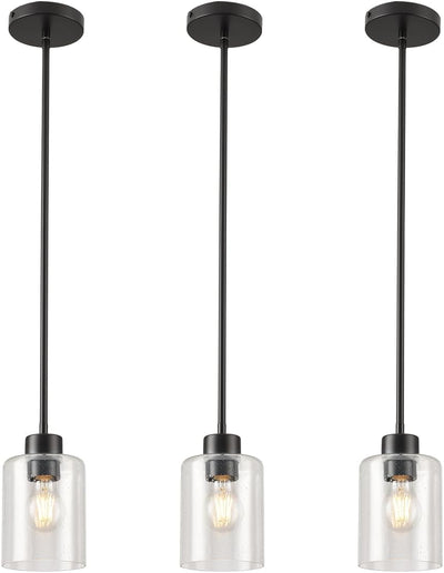 Lámpara colgante isla cocina pantalla vidrio burbujas