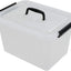 Caja almacenamiento transparente 12qt con tapa pestillos