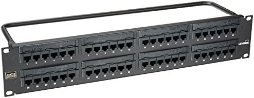 Panel conexiones universal 48 puertos 2RU Cat6 color negro