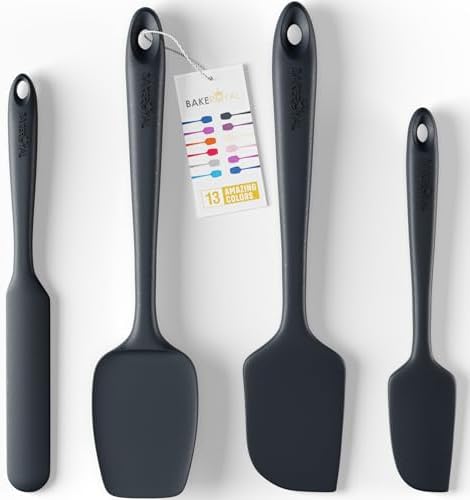 Set 4 Espátulas Silicona Resistente 600°F Sin Costuras