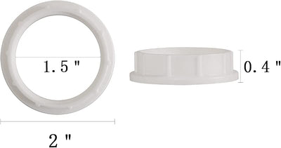 6 Anillos Roscados Blancos y 1 Anillo Negro E26 G0601