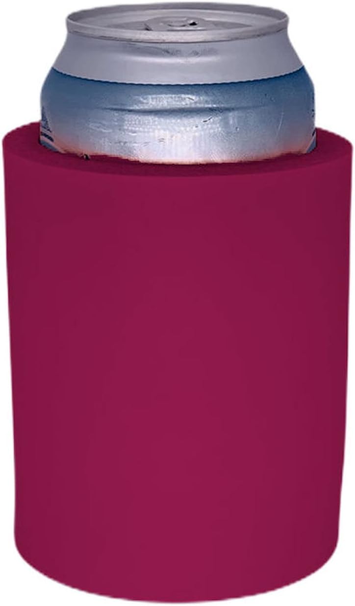 Enfriador latas espuma gruesa blanca 6uds fucsia
