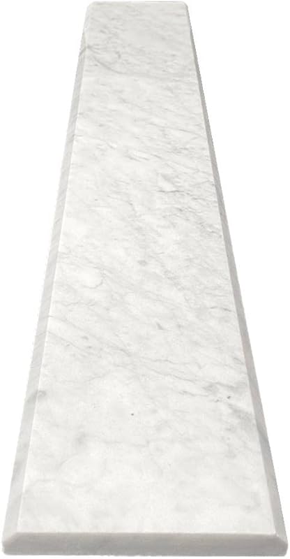 Umbral piso puerta mármol Carrara 4x30" transición