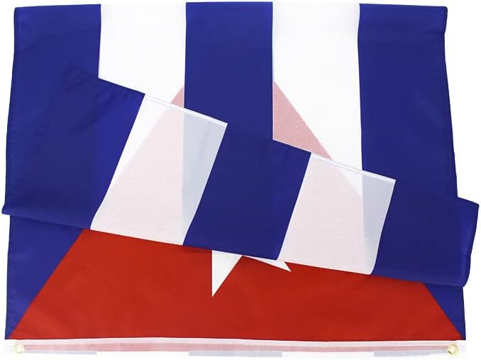 Bandera Cuba 3x5pies con ojales latón