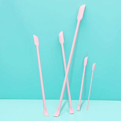 5 Espátulas Silicona Cosméticas para Botella Estrecha Sin BPA