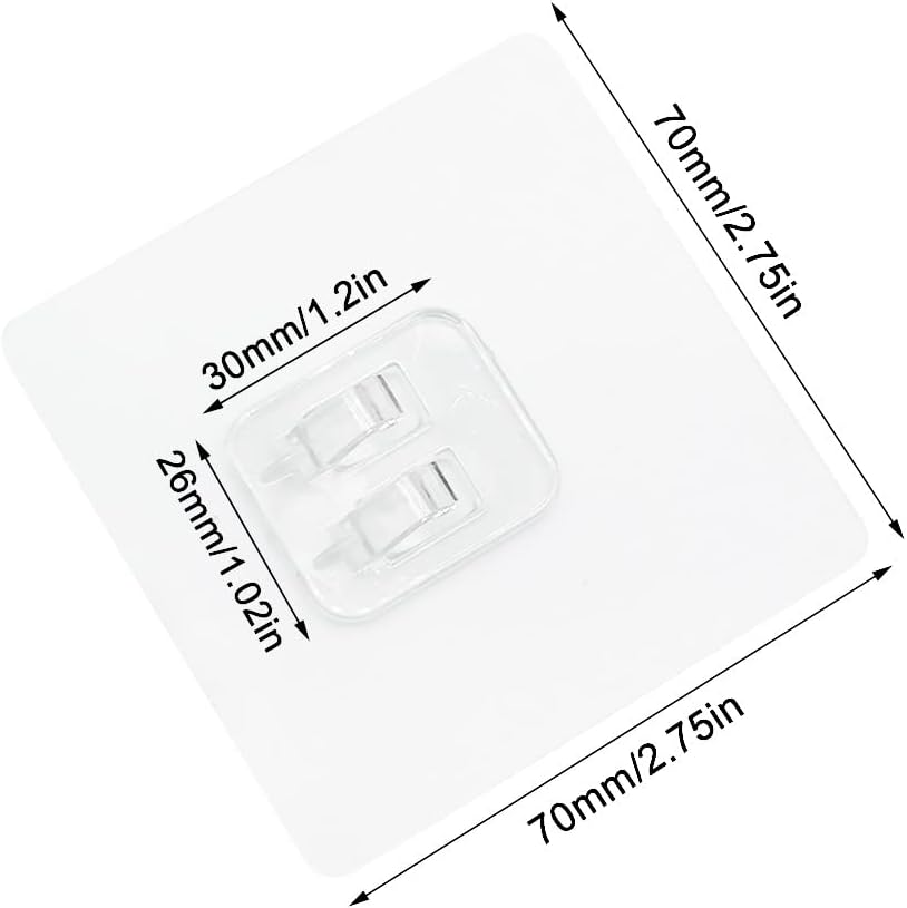 4 Ganchos adhesivos para ducha fregadero transparente