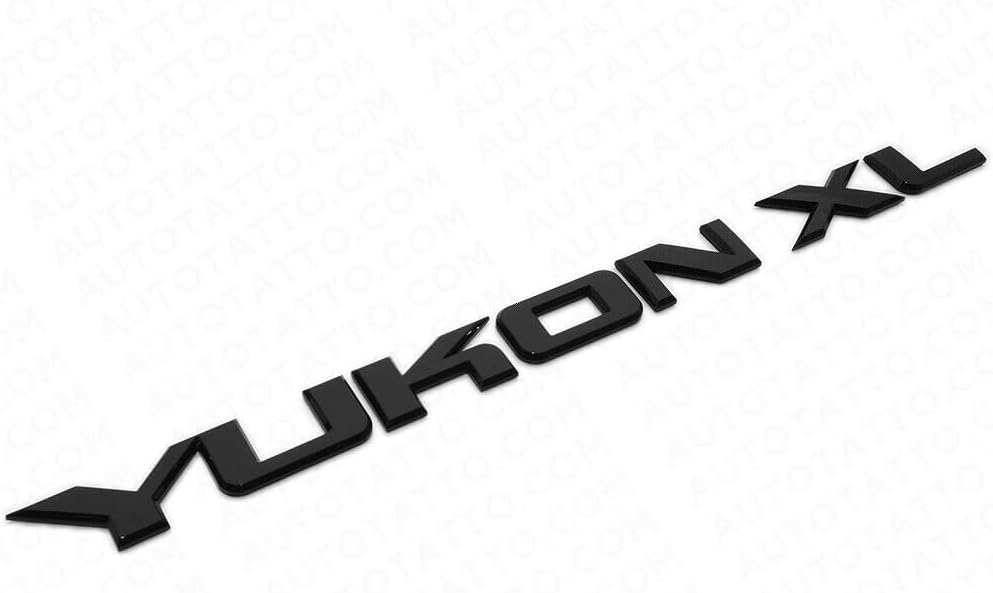 Emblema puerta elevadora Yukon XL negro brillante