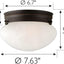 Lámpara techo interior 7.625pulg bronce aceitado alabastro