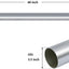 Tubo escape acero inox 3.5" 48" 2 Uds