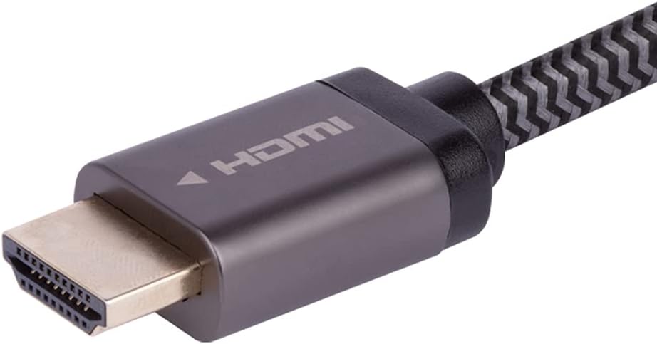 Cable HDMI 2.1 trenzado 8K 60Hz 48Gbps 3 pies negro/gris