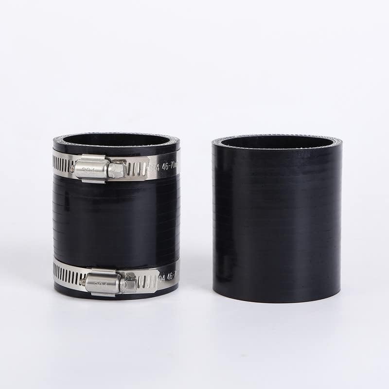Acoplador silicona 2.5pulg con abrazaderas acero inox