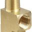 Conector caño latón racor en T macho hembra 1