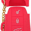 Funda silicona remoto llavero Porsche 3 botones rojo