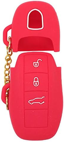 Funda silicona remoto llavero Porsche 3 botones rojo
