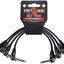 Cables conexión instrumentos 1/4pulg 6pulg paquete 4