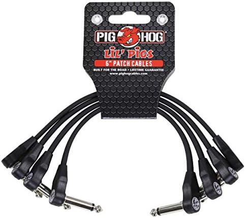 Cables conexión instrumentos 1/4pulg 6pulg paquete 4