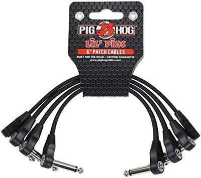 Cables conexión instrumentos 1/4pulg 6pulg paquete 4