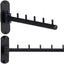 Percha brazo oscilante acero inox plegable pared 2 pzas negro